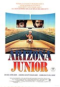 Raising Arizona 1987 movie poster Nicolas Cage Holly Hunter Trey Wilson Joel Ethan Coen Kids Cars and racing