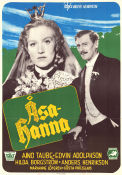 Åsa-Hanna 1946 movie poster Aino Taube Edvin Adolphson Hilda Borgström Anders Henrikson