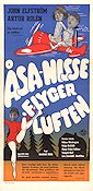 Åsa-Nisse flyger i luften 1956 movie poster John Elfström Artur Rolén Inga-Britt Hale Ragnar Frisk Find more: Åsa-Nisse