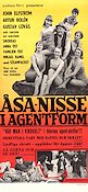 Åsa-Nisse i agentform 1967 movie poster John Elfström Artur Rolén Brita Öberg Anna Öst Mikael Ramel Steampacket Arne Stivell Find more: Åsa-Nisse Agents Ladies