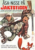 Åsa-Nisse på jaktstigen 1950 movie poster John Elfström Artur Rolén Helga Brofeldt Ragnar Frisk Find more: Åsa-Nisse Poster artwork: Walter Bjorne Guns weapons
