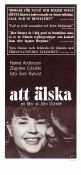 Att älska 1964 poster Harriet Andersson Zbigniew Cybulski Jörn Donner Foto: Sven Nykvist