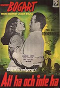 Att ha och inte ha 1944 poster Humphrey Bogart Lauren Bacall Walter Brennan Howard Hawks Text: Ernest Hemingway Hitta mer: Nazi