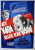 To Be or Not to Be 1947 movie poster Carole Lombard Jack Benny Ernst Lubitsch Find more: Nazi