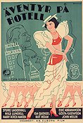 Äventyr på hotell 1934 movie poster Isa Quensel Sture Lagerwall Travel Eric Rohman art