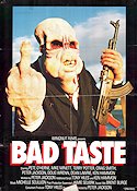 Bad Taste 1987 movie poster Terry Potter Pete O´Herne Craig Smith Peter Jackson Country: New Zealand Guns weapons