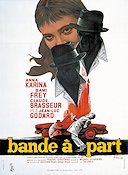 Bande a part 1964 movie poster Anna Karina Jean-Luc Godard