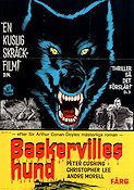 The Hound of Baskervilles 1960 movie poster Peter Cushing Christopher Lee Writer: Arthur Conan Doyle Find more: Sherlock Holmes Dogs