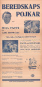 Beredskapspojkar 1940 movie poster Nils Poppe Carl Reinholdz Sven-Olof Sandberg Vera Valdor Sigurd Wallén