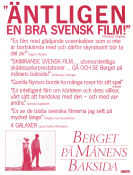 Berget på månens baksida 1983 poster Gunilla Nyroos Bibi Andersson Thommy Berggren Lennart Hjulström Text: Agneta Pleijel