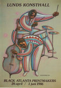 Black Atlanta Printmakers 1986 poster Find more: Lunds Konsthall Poster artwork: Zachariah Anderson Jazz Artistic posters