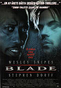 Blade 1998 movie poster Wesley Snipes Stephen Dorff Kris Kristofferson Stephen Norrington