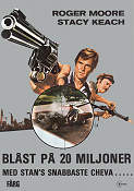 Blåst på 20 miljoner 1976 poster Roger Moore Stacy Keach Ivo Garrani Maurizio Lucidi Bilar och racing Vapen