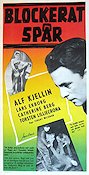 Blockerat spår 1955 movie poster Alf Kjellin Torsten Lilliecrona Catherine Berg Trains