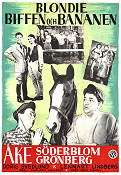 Blondie Biffen och Bananen 1952 movie poster Åke Söderblom Åke Grönberg Doris Svedlund Lars-Eric Kjellgren Find more: Biffen och Bananen Horses From comics