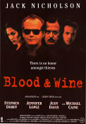 Blood and Wine 1996 movie poster Jack Nicholson Michael Caine Stephen Dorff Bob Rafelson