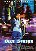 Blue Streak 1999 movie poster Martin Lawrence Luke Wilson Peter Greene Les Mayfield Police and thieves