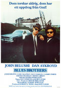 The Blues Brothers 1980 movie poster John Belushi Dan Aykroyd Cab Calloway Aretha Franklin Carrie Fischer Ray Charles John Landis Cars and racing Glasses Rock and pop Musicals