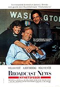 Broadcast News 1987 movie poster William Hurt Holly Hunter Albert Brooks James L Brooks Newspapers