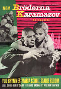 Bröderna Karamazov 1958 poster Yul Brynner Maria Schell Claire Bloom William Shatner Richard Brooks Text: Fyodor Dostoevsky