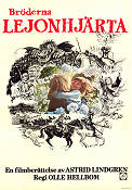 The Brothers Lionheart 1977 movie poster Lars Söderdahl Staffan Götestam Allan Edwall Olle Hellbom Writer: Astrid Lindgren