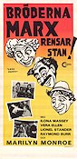 Bröderna Marx rensar stan 1949 poster The Marx Brothers Bröderna Marx Groucho Marx Vera-Ellen Marilyn Monroe David Miller