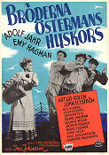 Bröderna Östermans huskors 1945 movie poster Adolf Jahr Emy Hagman Artur Rolén John Elfström Ivar Johansson