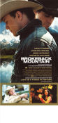 Brokeback Mountain 2005 movie poster Heath Ledger Jake Gyllenhaal Michelle Williams Ang Lee Mountains