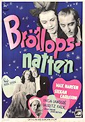 Bröllopsnatten 1945 movie poster Max Hansen Sickan Carlsson Inga Landgré Bodil Ipsen