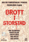 Brott i storstad 1951 poster Gina Lollobrigida Renato Baldini Cosetta Greco Pietro Germi