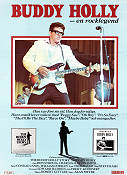 The Buddy Holly Story 1978 movie poster Gary Busey Don Stroud Charles Martin Smith Steve Rash Rock and pop Instruments