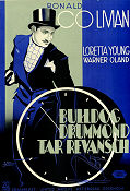 Bulldogg Drummond tar revansch 1934 poster Ronald Colman Loretta Young Warner Oland Roy Del Ruth