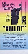 Bullitt 1968 movie poster Steve McQueen Robert Vaughn Jacqueline Bisset Peter Yates Police and thieves