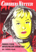 Le notti di Cabiria 1957 movie poster Giulietta Masina Francois Périer Franca Marzi Federico Fellini