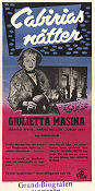 Le notti di Cabiria 1957 movie poster Giulietta Masina Francois Périer Franca Marzi Federico Fellini