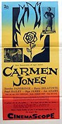 Carmen Jones 1955 movie poster Harry Belafonte Dorothy Dandridge Oscar Hammerstein Otto Preminger Musicals Black Cast