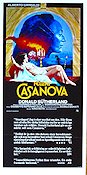 Il Casanova di Federico Fellini 1976 movie poster Donald Sutherland Tina Aumont Cicely Browne Federico Fellini