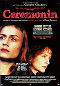 Ceremonin 1995 poster Isabelle Huppert Sandrine Bonnaire Jacqueline Bisset Claude Chabrol