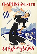 Chaplins äventyr till lands och sjöss 1930 movie poster Charlie Chaplin Ships and navy