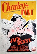 Charley´s Aunt 1941 movie poster Jack Benny Kay Francis Eric Rohman art