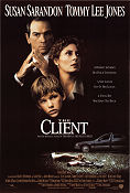 The Client 1994 poster Susan Sarandon Tommy Lee Jones Brad Renfro Joel Schumacher Text: John Grisham