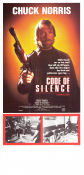 Code of Silence 1985 movie poster Chuck Norris Henry Silva Bert Remsen Andrew Davis Guns weapons Martial arts