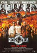 Con Air 1997 poster Nicolas Cage John Cusack John Malkovich Simon West Hitta mer: Jerry Bruckheimer Flyg