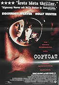 Copycat 1995 poster Sigourney Weaver Holly Hunter Dermot Mulroney Jon Amiel Glasögon