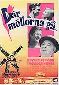 Där möllorna gå 1956 movie poster Edvard Persson Ingeborg Nyberg