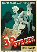The 39 Steps 1935 movie poster Robert Donat Madeleine Carroll Lucie Mannheim Alfred Hitchcock
