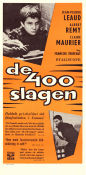Les 400 coups 1959 movie poster Jean-Pierre Léaud Albert Rémy Claire Maurier Francois Truffaut Kids