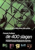 Les 400 coups 1959 movie poster Jean-Pierre Léaud Albert Rémy Claire Maurier Francois Truffaut Kids