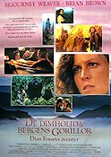 Gorillas in the Mist 1988 movie poster Sigourney Weaver Bryan Brown Julie Harris Michael Apted Find more: Dian Fossey Mountains