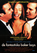 De fantastiska Baker Boys 1989 poster Michelle Pfeiffer Jeff Bridges Beau Bridges Steve Cloves